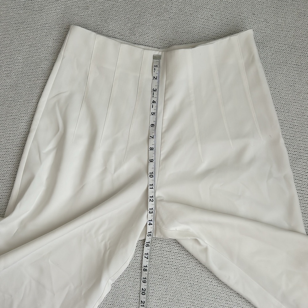 Maeve by Anthropologie Clean Crop Wide Leg Trouser Pants White Size 14 - Picture 6 of 8